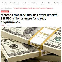 Mercado transaccional de Latam report $18,590 millones entre fusiones y adquisiciones